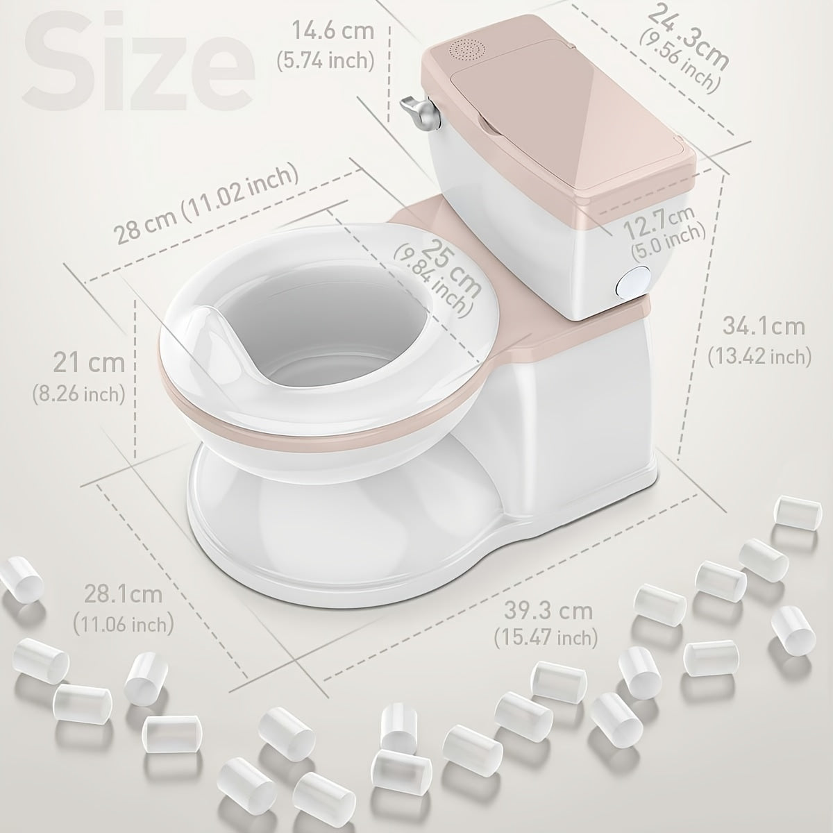 Realistic Baby Potty Training Seat with Wipes Storage
