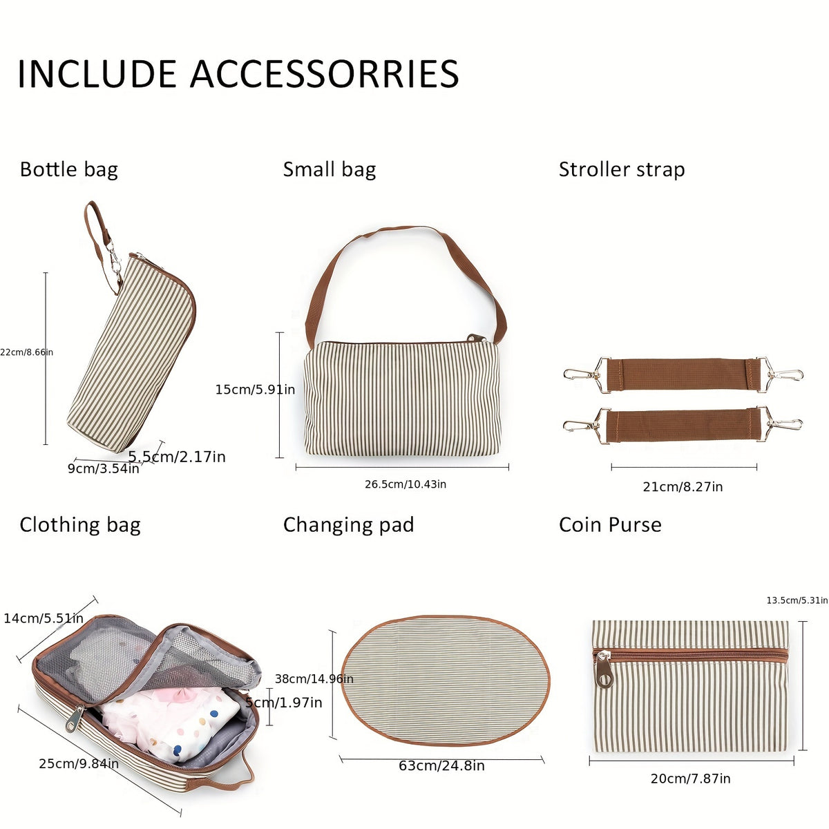 The Wild Explorer Diaper Bag – 7-Piece Nappy Tote Set