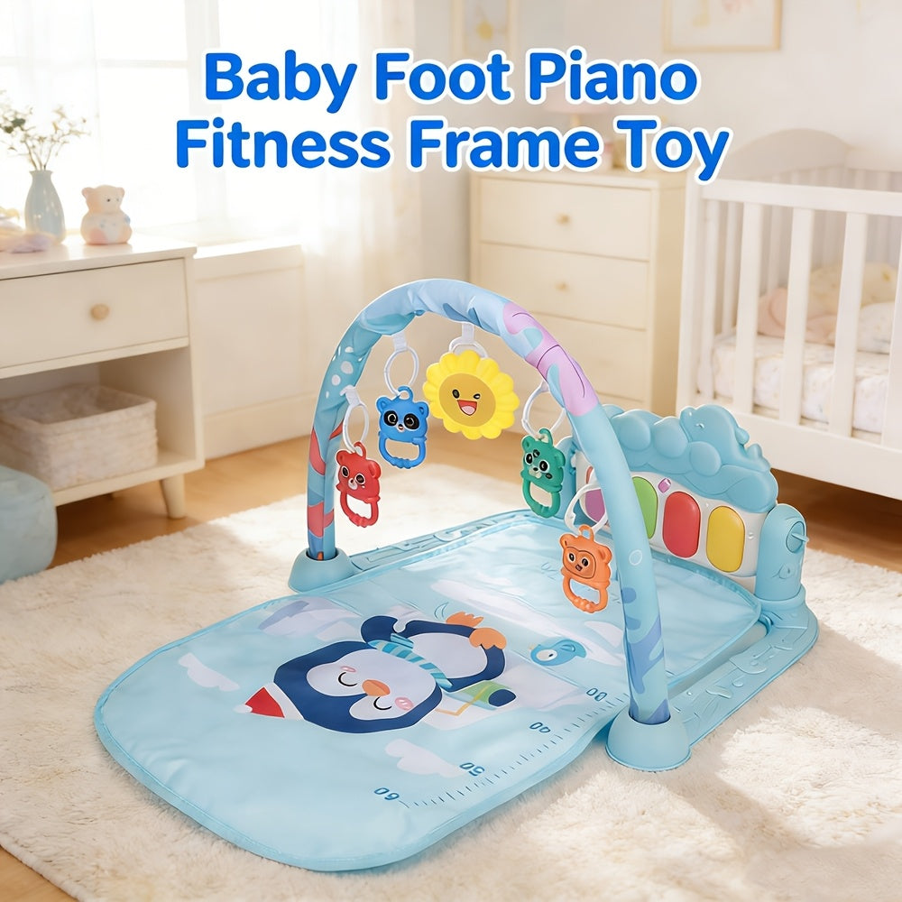 Musical Exercise Gym for Babies | 0-1 Year Old Foot Pedal Piano Play Mat | Interactive Children&