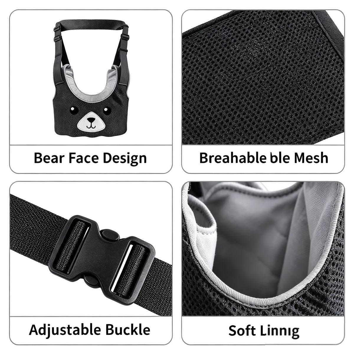 Adjustable Baby Walking Harness with Breathable Mesh Chest Support