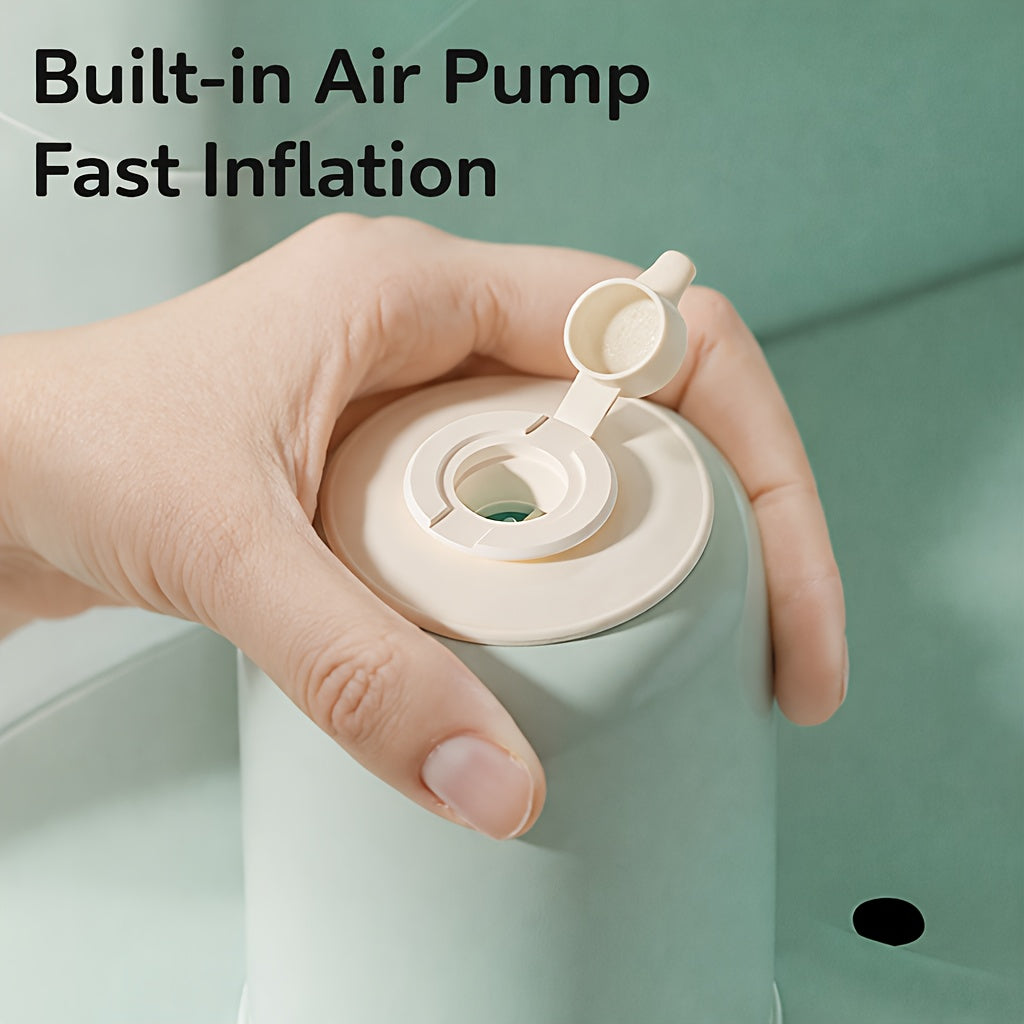 1pc of Dinosaur Design Baby Inflatable Seat, Learn to Sit/eat/take a Bath Three-in-one Design, Large Backrest Ridge Protection Design, Guide the Correct Sitting Posture