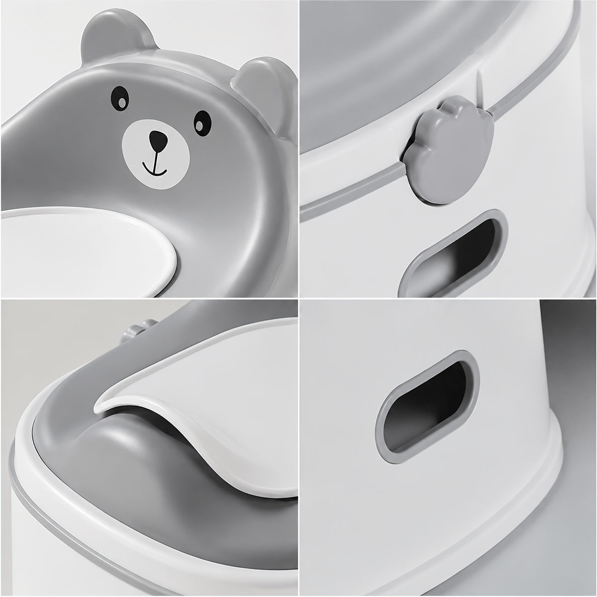 3-in-1 Bear Potty Training Seat, Toilet Insert & Step Stool