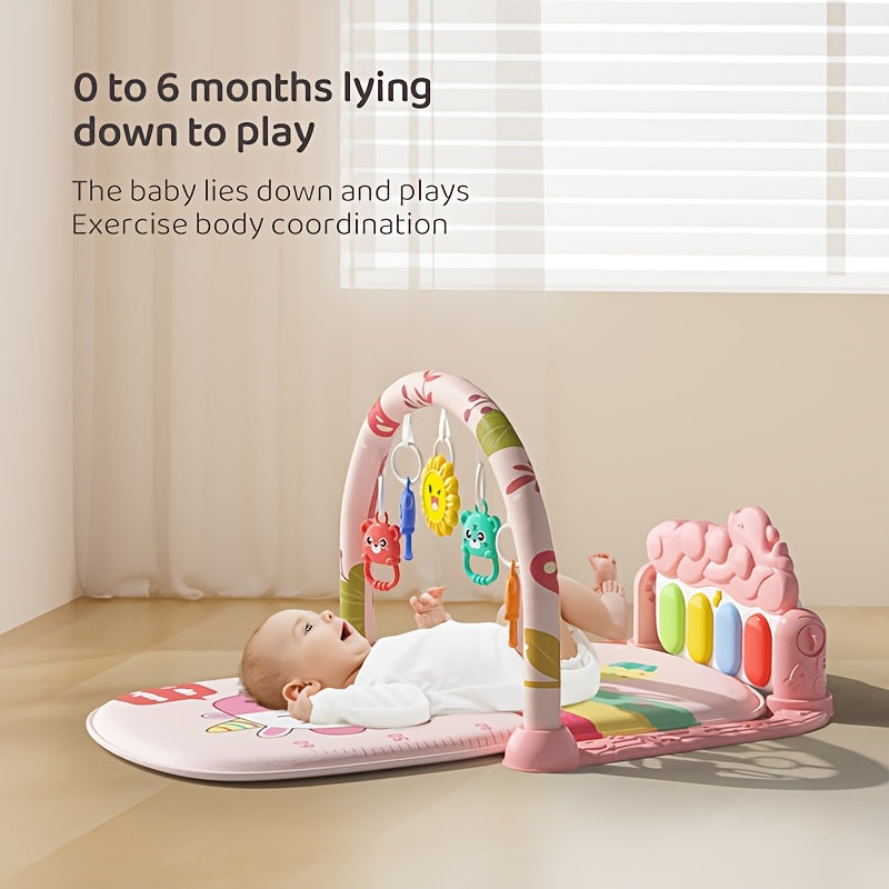 Musical Exercise Gym for Babies | 0-1 Year Old Foot Pedal Piano Play Mat | Interactive Children&