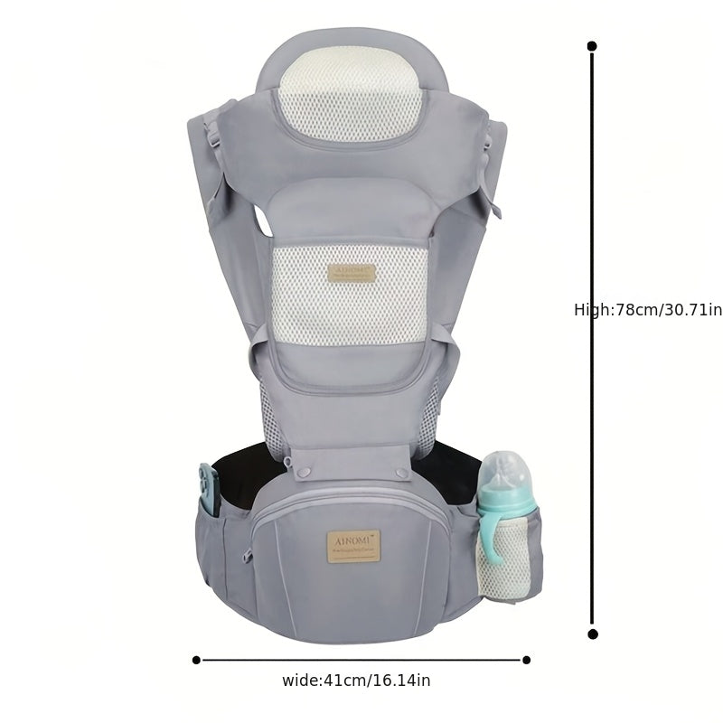 6-in-1 Ergonomic Baby Carrier with Hip Seat | Newborn to Toddler 0–48 Months | Breathable Mesh