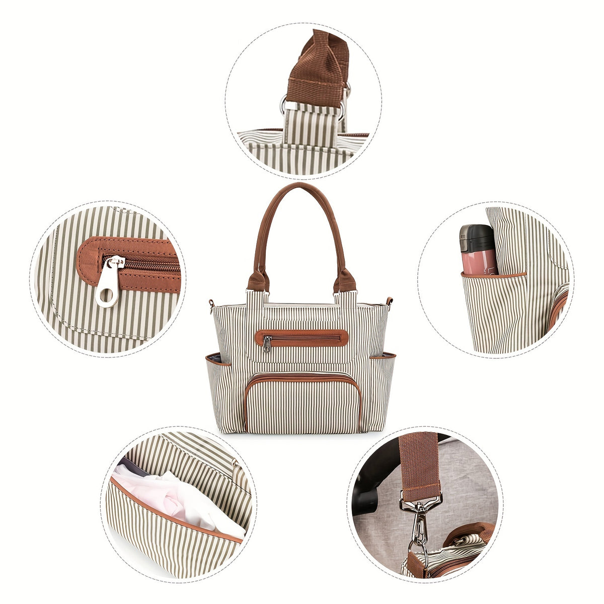 The Wild Explorer Diaper Bag – 7-Piece Nappy Tote Set