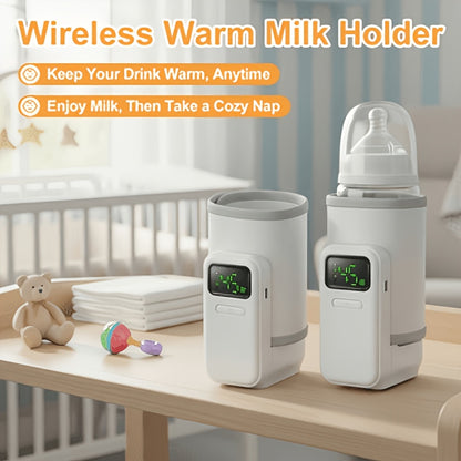 Portable Outdoor Baby Bottle Warmer with Fast-Charging 5000mAh Battery, Digital Display, Suitable for Breast Milk &amp; Formula, Ideal for Travel, Public Places, and Outdoor Feeding