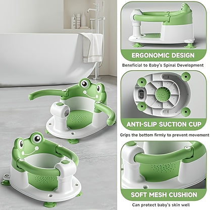 Baby Bath Seat for Babies 6 Months &amp; Up - Baby Bath Support,Toddler Bath Seats for Baby Sitting Up with 4 Suction Cups &amp; Soft Cushion, Non-Slip Infants Shower Bathtub Chair for Newborn Boys Girls,