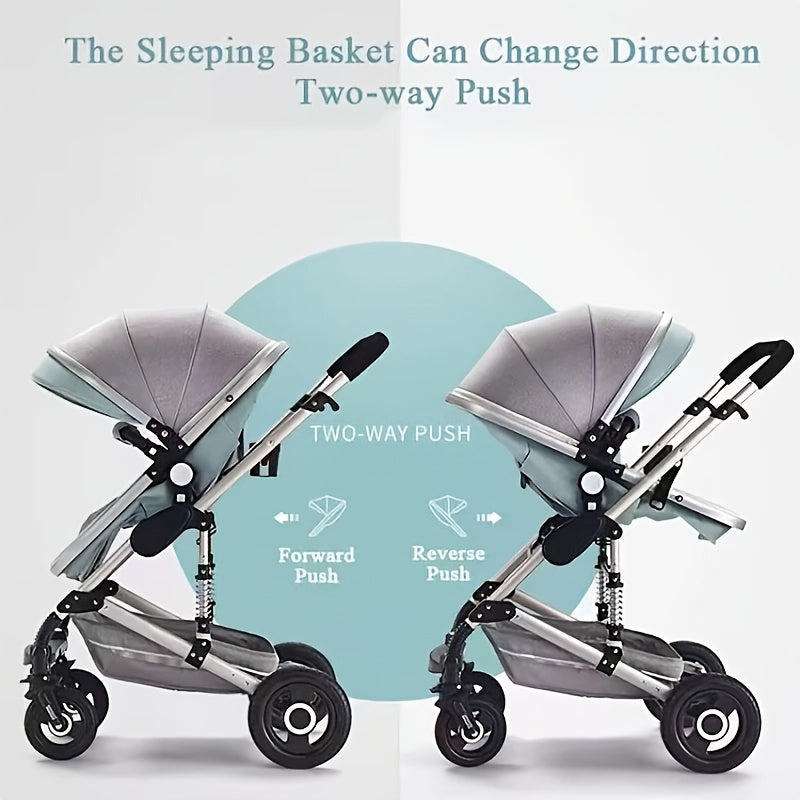 Babyworld Modern Stroller Travel System Convertible Pram with 5-Point Harness