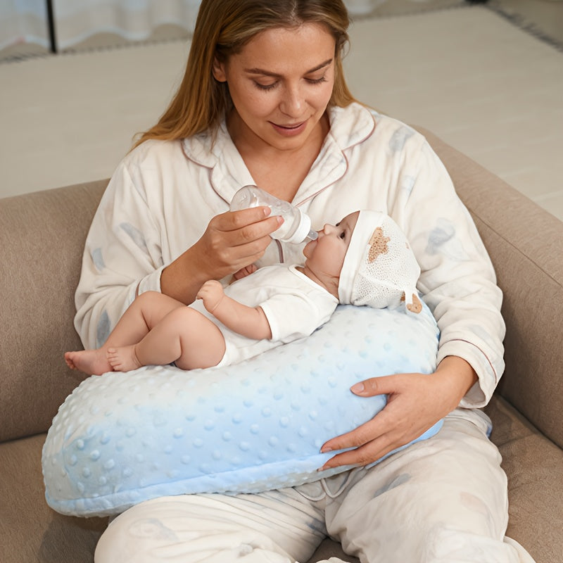1pc U-Shaped Breastfeeding Support Pillow – Thickened Design with Washable Cover – for Nursing and Tummy Time Comfort – Available in Multiple Colors