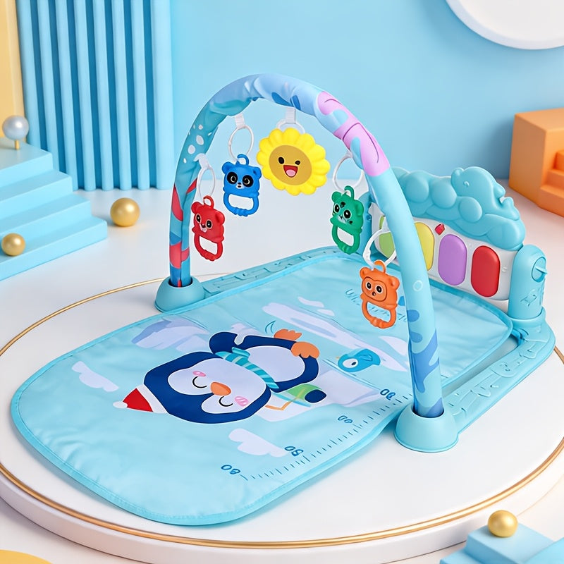 Musical Exercise Gym for Babies | 0-1 Year Old Foot Pedal Piano Play Mat | Interactive Children&