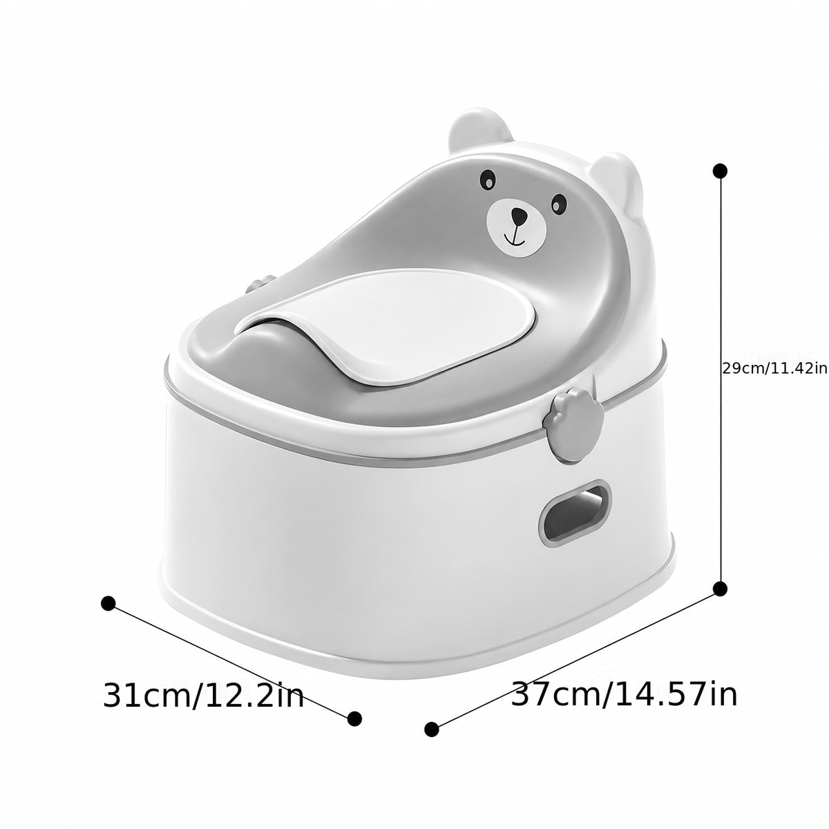 3-in-1 Bear Potty Training Seat, Toilet Insert &amp; Step Stool