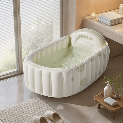 1pc 89cm/35.03inch Small Freestanding Inflatable Bathtub, Easy to Inflate, Easy to Store, Space-Saving, Perfect Choice for Patio Water Play or Bathing, Foldable for Storage - Portable
