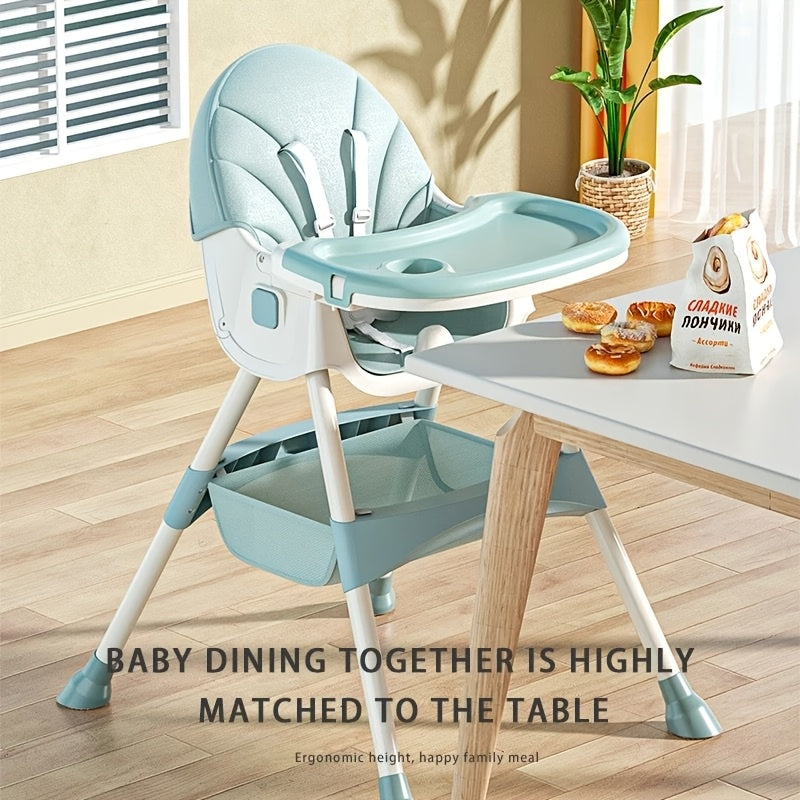 Baby High Chair - Adjustable Multifunctional Dining Chair, Household Anti-Fall Learning Seat for Babies and Toddlers