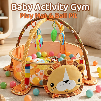 Baby Fitness Play Arch with Ocean Ball Pool | 30 Balls Included | Multifunctional Activity Gym