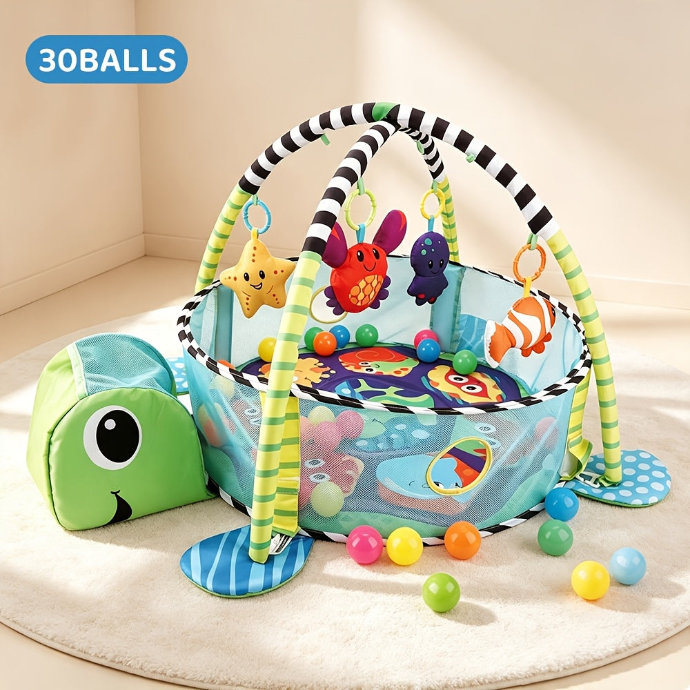 Baby Fitness Play Arch with Ocean Ball Pool | 30 Balls Included | Multifunctional Activity Gym