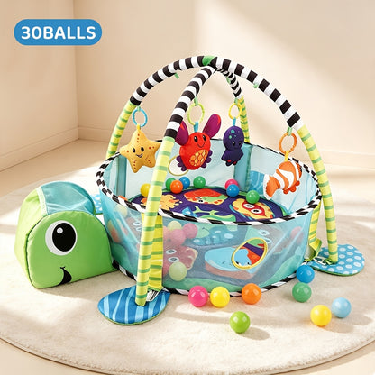 Baby Fitness Play Arch with Ocean Ball Pool | 30 Balls Included | Multifunctional Activity Gym