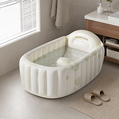 1pc 89cm/35.03inch Small Freestanding Inflatable Bathtub, Easy to Inflate, Easy to Store, Space-Saving, Perfect Choice for Patio Water Play or Bathing, Foldable for Storage - Portable