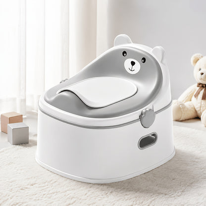 3-in-1 Bear Potty Training Seat, Toilet Insert &amp; Step Stool