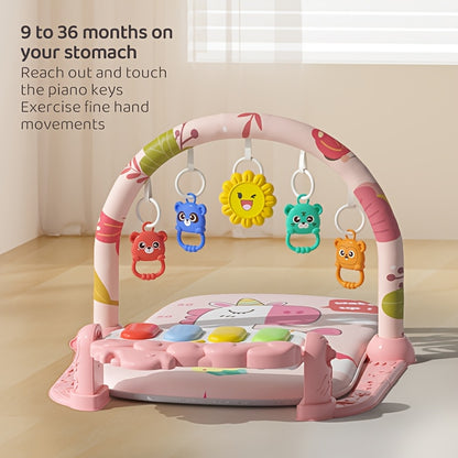 Musical Exercise Gym for Babies | 0-1 Year Old Foot Pedal Piano Play Mat | Interactive Children&