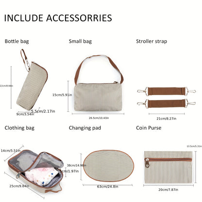 The Wild Explorer Diaper Bag – 7-Piece Nappy Tote Set