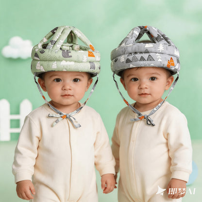 2pcs Baby Hats, Adjustable Design, Cartoon Pattern, Cute Floral Design, Children&