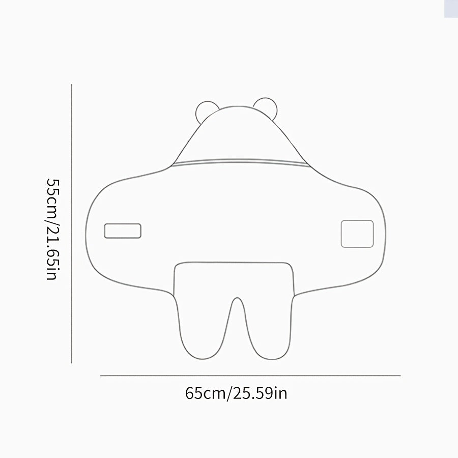 Hooded Newborn Swaddle Blanket with Bear-Ear Hood, 0–3 Months