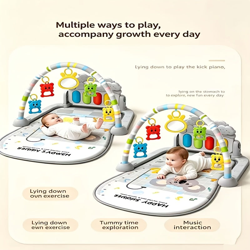 New 2-in-1 Pedal Piano Fitness Stand – Multifunctional Early Education Game Mat for Kids