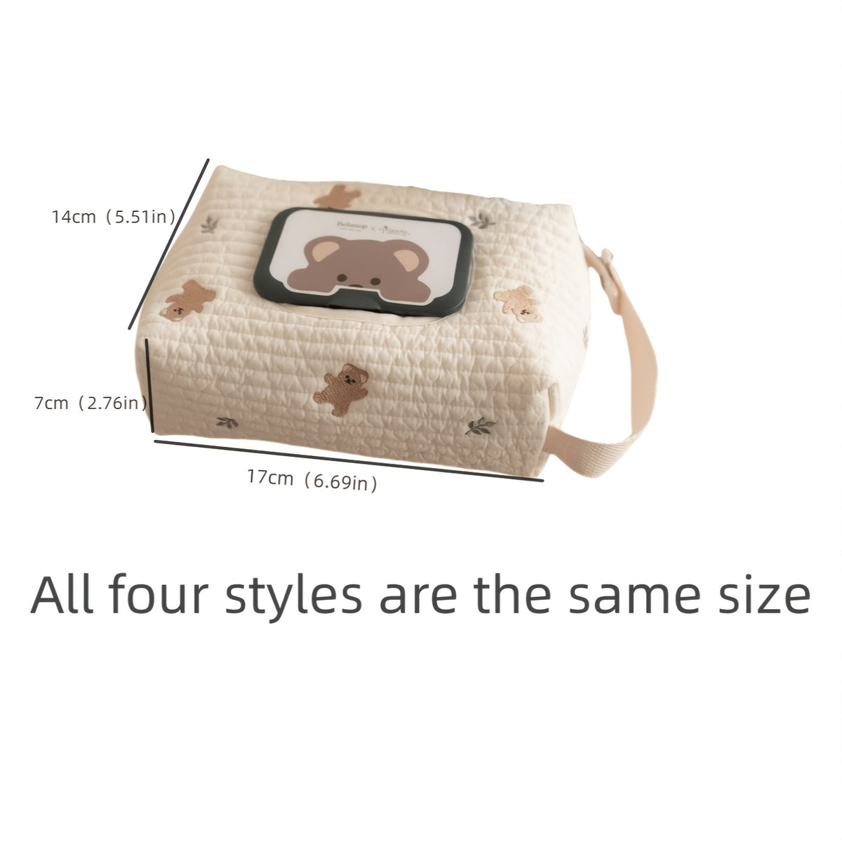 Korean Style Cute Embroidery Car Tissue Box – Large Capacity Pull-Out Paper Tissue Bag for Stroller, Hanging Tissue Holder