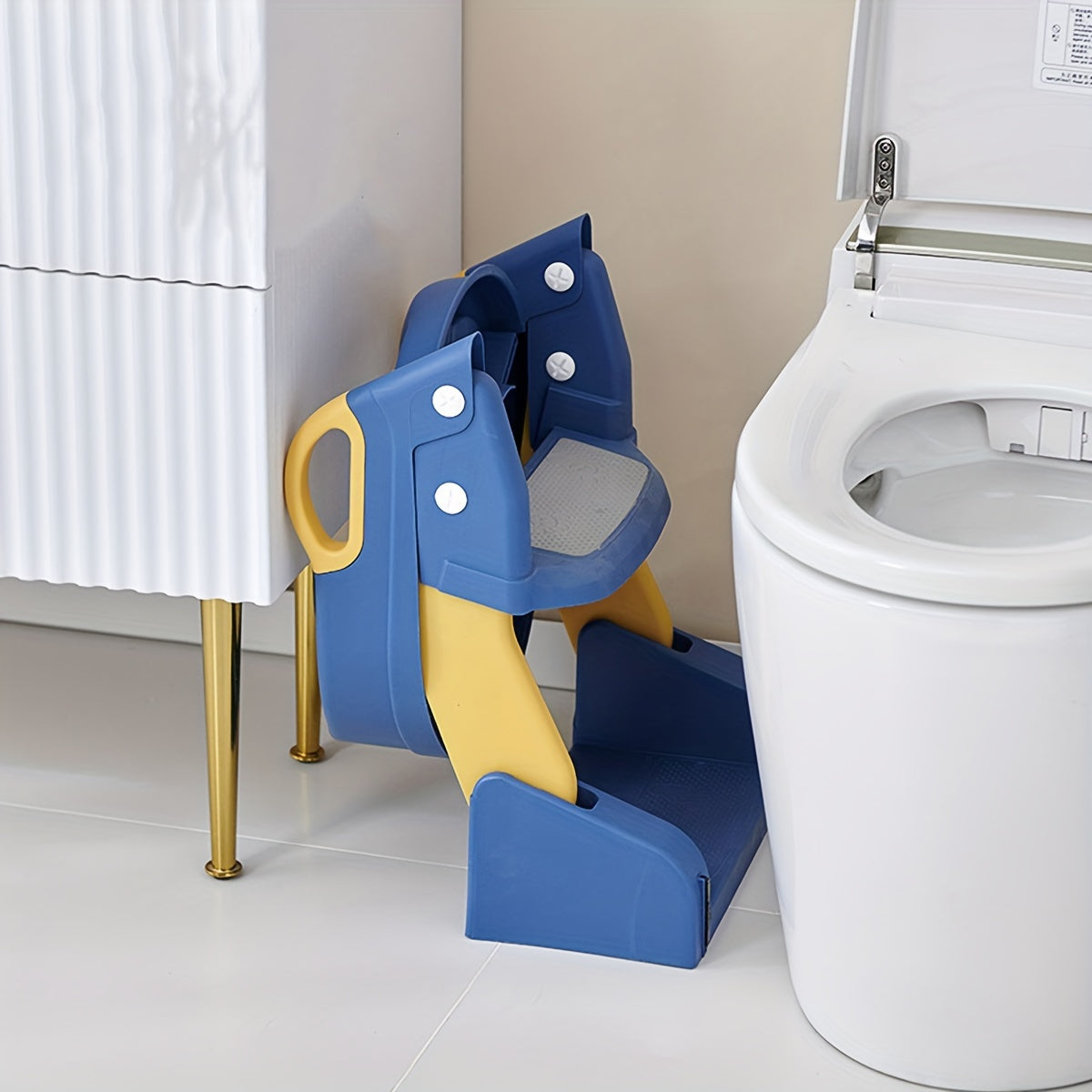 Adjustable Potty Training Seat with Step Stool, Handles &amp; Splash Guard
