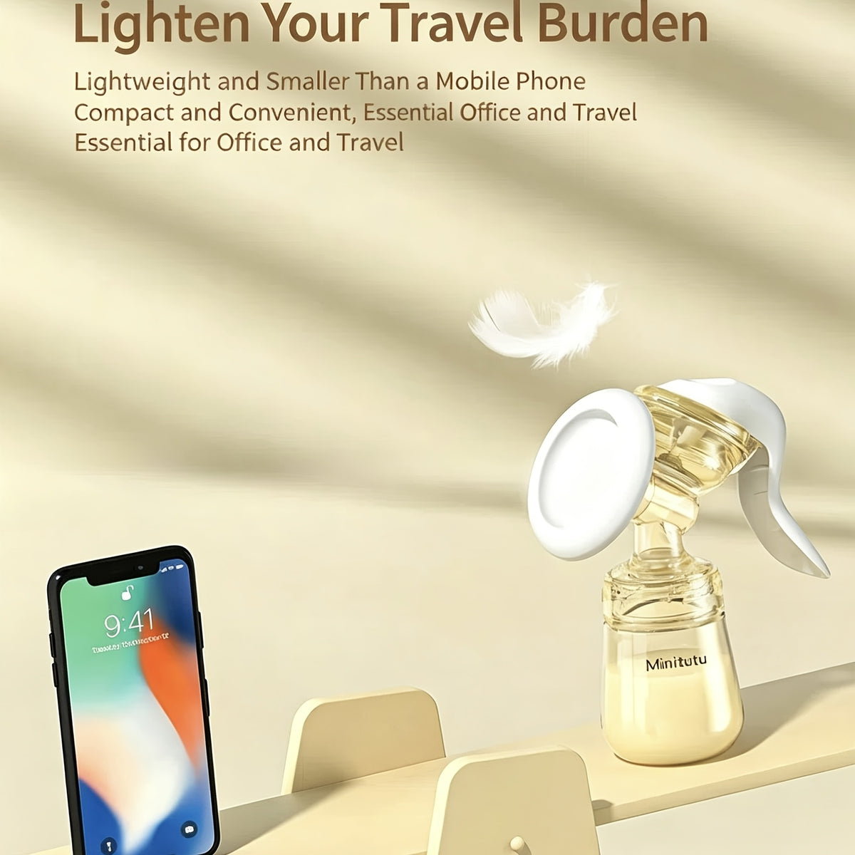 Minitutu Portable Manual Breast Pump | Lightweight &amp; Discreet for On-The-Go Mums
