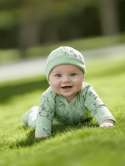 Newborn Baby Boy 8-Piece Cotton Outfit Set, 0–9 Months