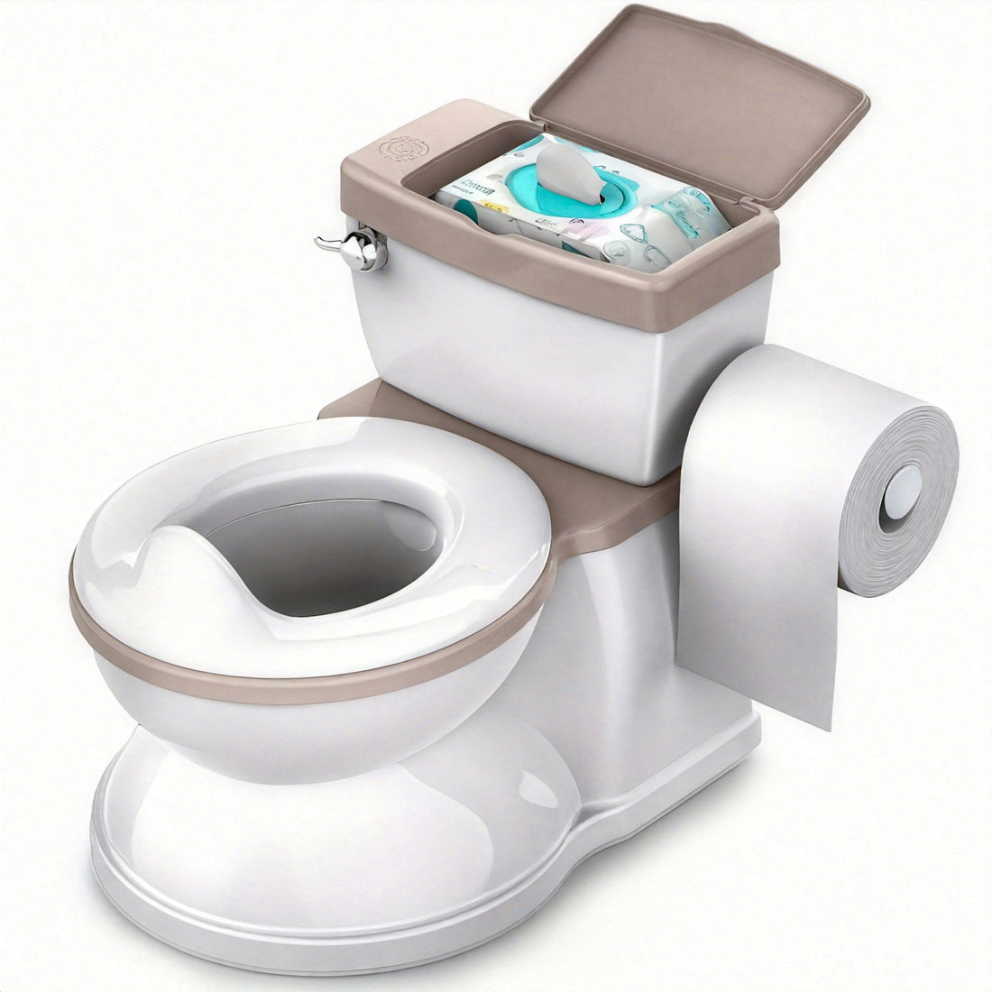 Realistic Baby Potty Training Seat with Wipes Storage