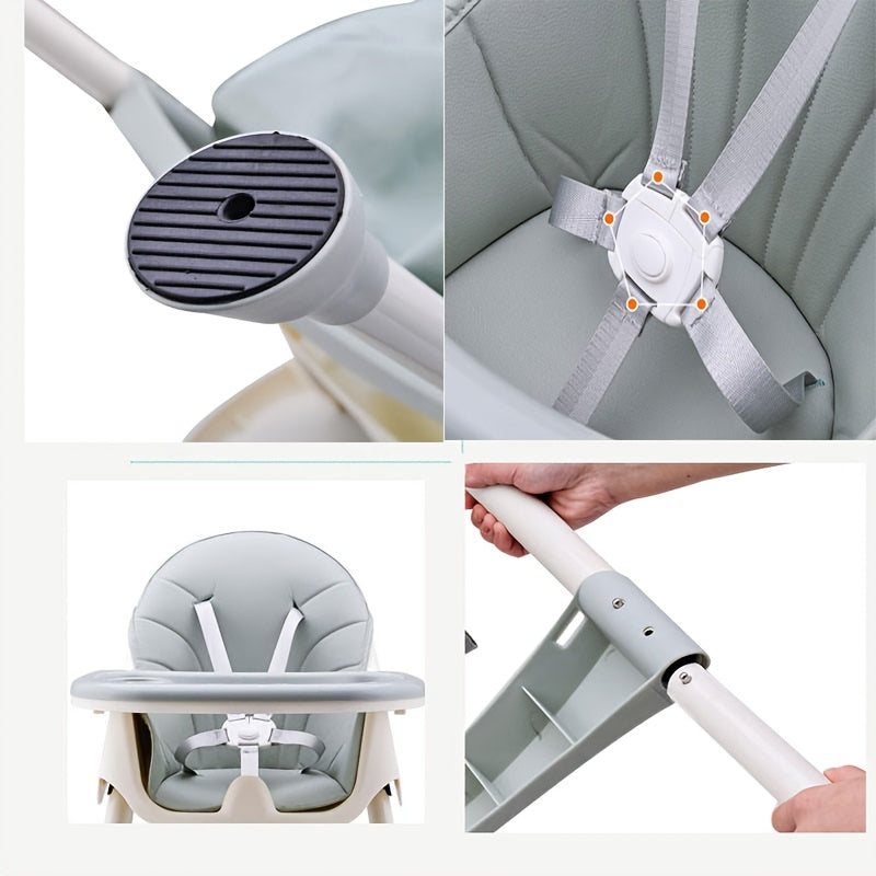 Baby High Chair - Adjustable Multifunctional Dining Chair, Household Anti-Fall Learning Seat for Babies and Toddlers