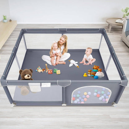 Playpen and Playard, Large Pens and Toddlers, Portable Fence Area Toddlers and Pets to Indoor and Outdoor Use 180.34x149.86 cm,
