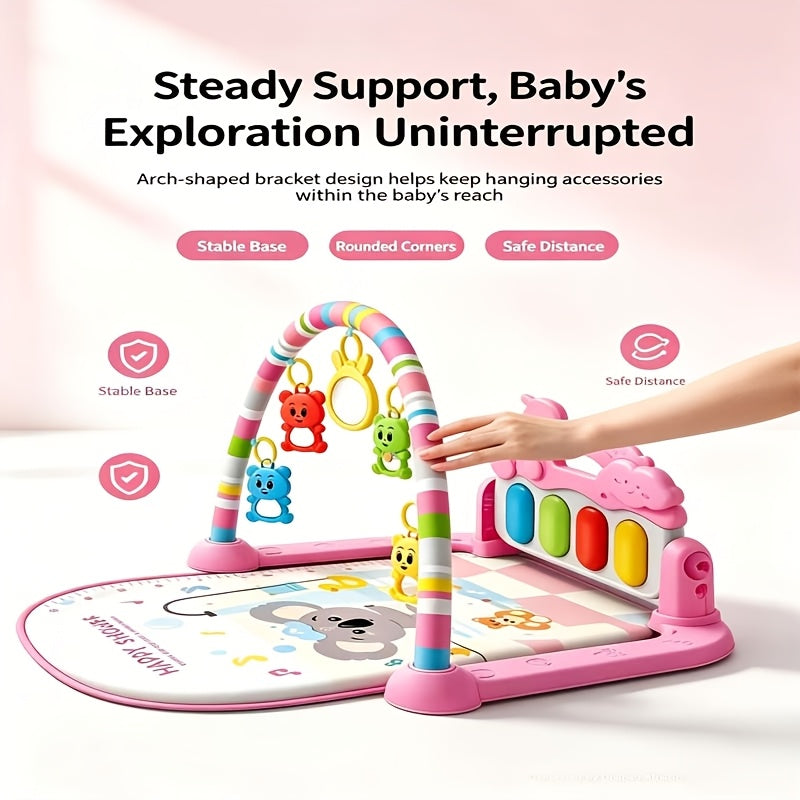 New 2-in-1 Pedal Piano Fitness Stand – Multifunctional Early Education Game Mat for Kids