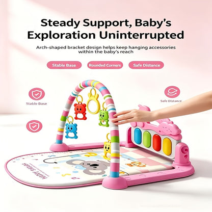 New 2-in-1 Pedal Piano Fitness Stand – Multifunctional Early Education Game Mat for Kids