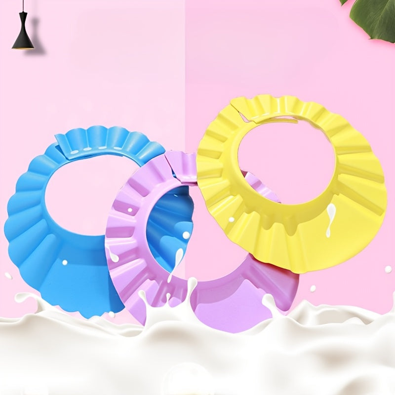 2-Piece Adjustable Shampoo Caps for Kids, Eye-Protection Shower Visors