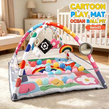 Fence Fitness Rack / 0-1 Year Old Play Mat / Ocean Ball Pool with 20 Ocean Balls