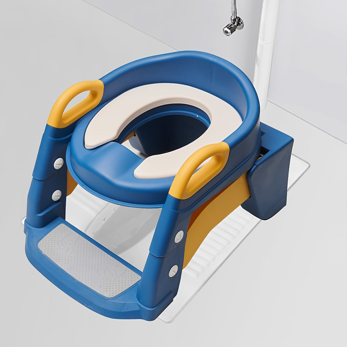 Adjustable Potty Training Seat with Step Stool, Handles &amp; Splash Guard