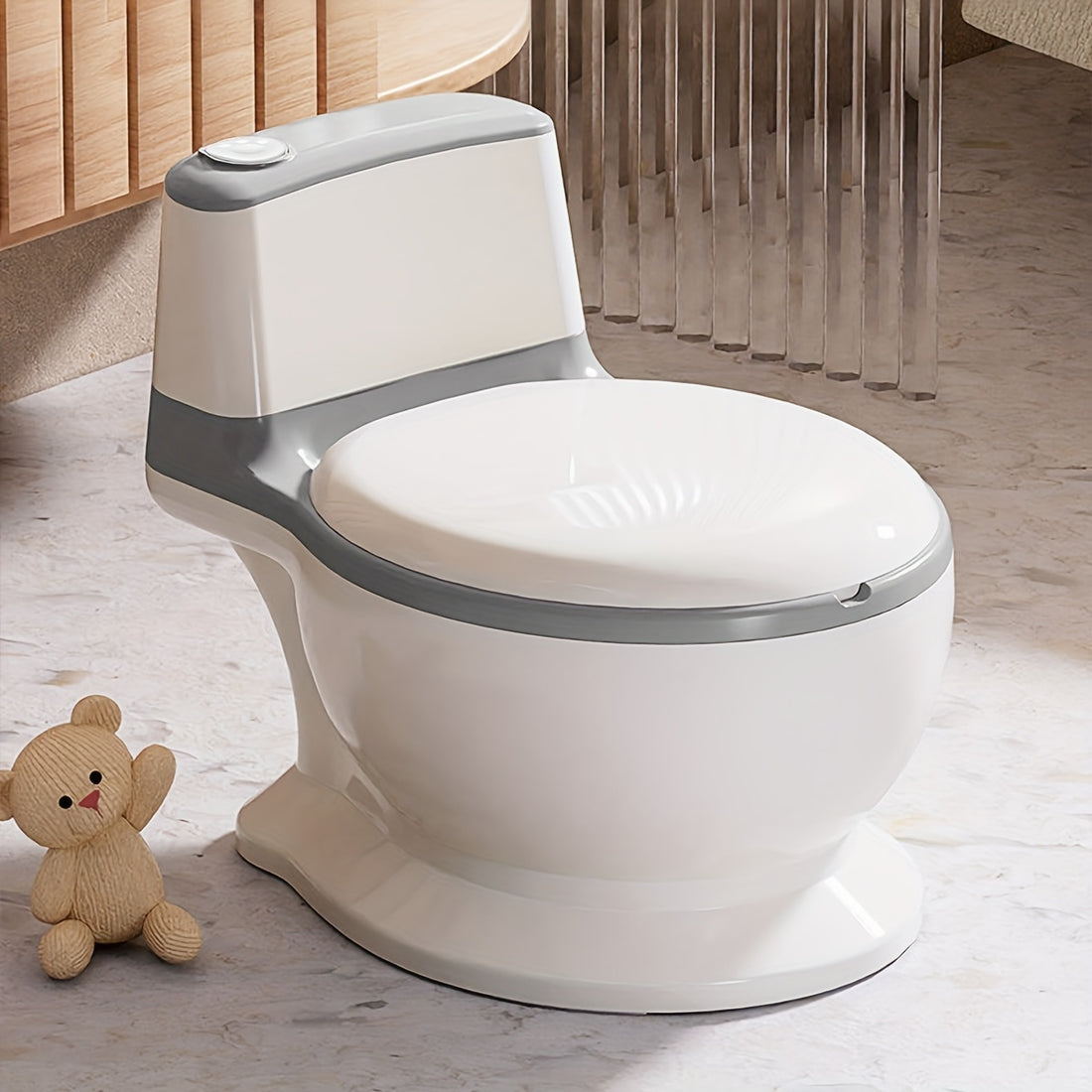 Kids’ Potty Training Toilet with Realistic Toilet-Seat Design, 18+ Months