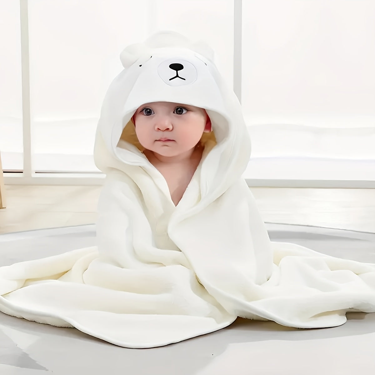 Cute Cartoon Design, Baby Towel And Hooded Bathrobe, Blanket, Absorbent, Soft And Skin-Friendly, Suitable for Children 0, Christmas Halloween Thanksgiving Gift