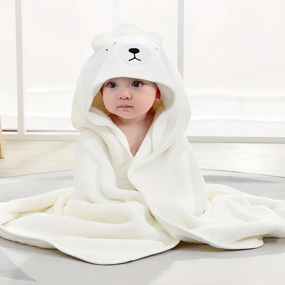 Cute Cartoon Design, Baby Towel And Hooded Bathrobe, Blanket, Absorbent, Soft And Skin-Friendly, Suitable for Children 0, Christmas Halloween Thanksgiving Gift