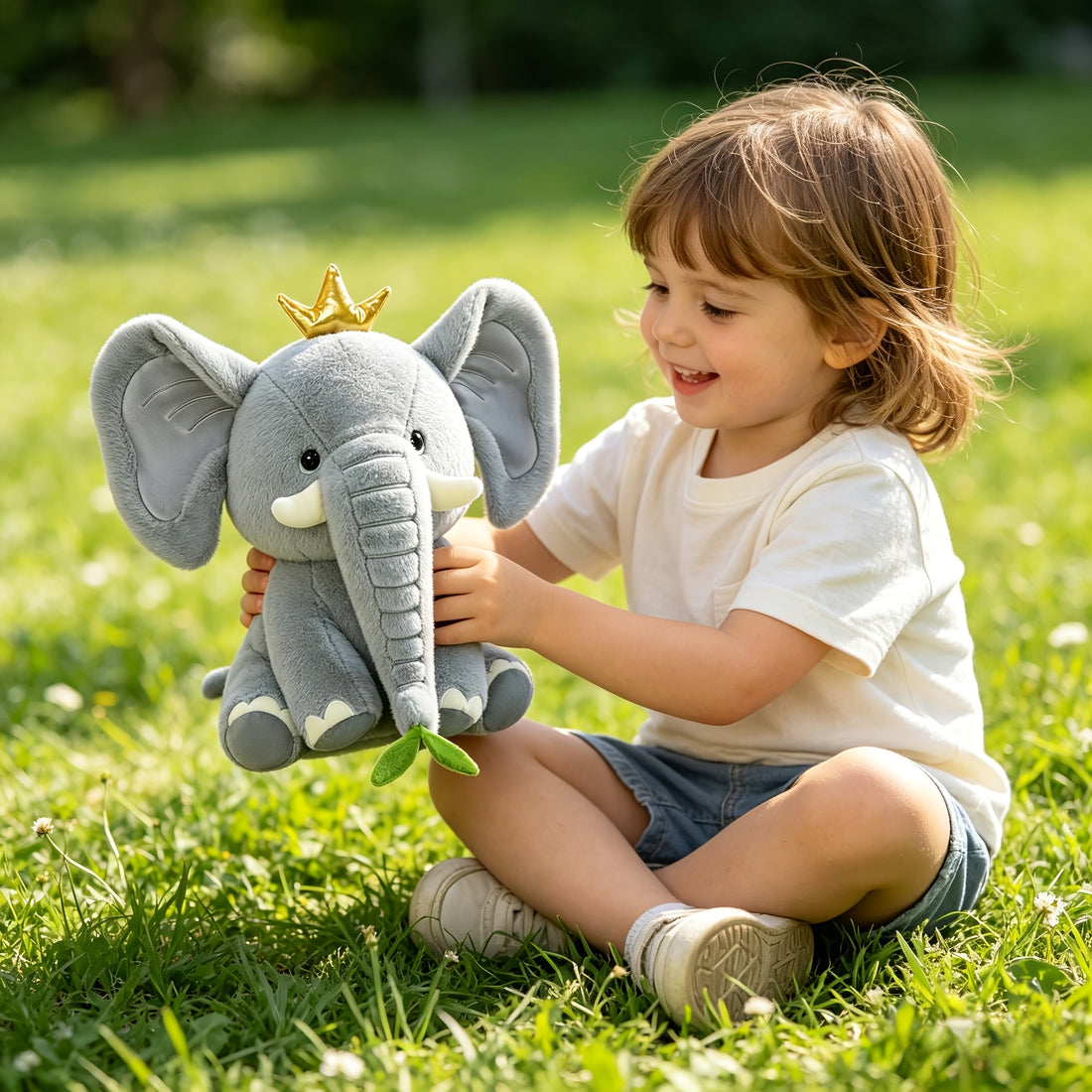 Ultra-Soft Large Elephant Plush Toy, Cuddly Stuffed Animal