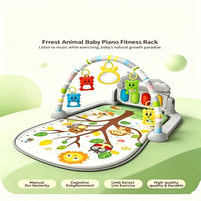 New 2-in-1 Pedal Piano Fitness Stand – Multifunctional Early Education Game Mat for Kids