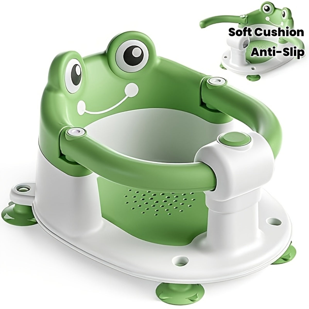 Baby Bath Seat for Babies 6 Months &amp; Up - Baby Bath Support,Toddler Bath Seats for Baby Sitting Up with 4 Suction Cups &amp; Soft Cushion, Non-Slip Infants Shower Bathtub Chair for Newborn Boys Girls,