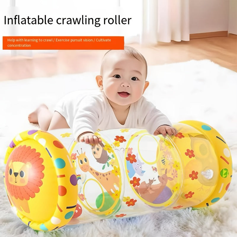 Inflatable Infant Tummy Time & Crawling Development Toy, No Air Pump Included.