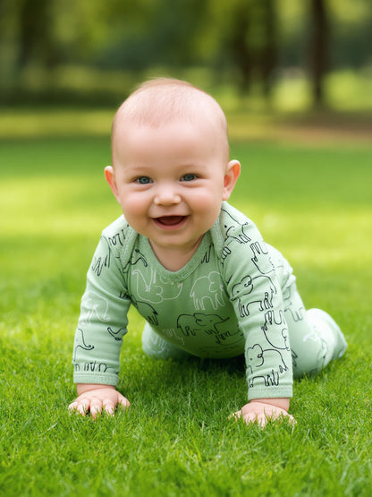 Newborn Baby Boy 8-Piece Cotton Outfit Set, 0–9 Months