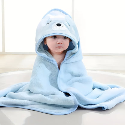 Cute Cartoon Design, Baby Towel And Hooded Bathrobe, Blanket, Absorbent, Soft And Skin-Friendly, Suitable for Children 0, Christmas Halloween Thanksgiving Gift