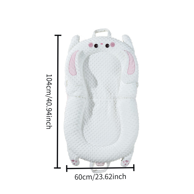 1pc Baby Care Desk, Diaper Desk, Anti Jumping Comfort Slope Cushion, Biomimetic Floor Awakening Baby Care Desk, Foldable Storage, Outward Carrying, Fixed Strap, Anti Rolling Down, Four Seasons Universal Daily Use, Home Diaper Change