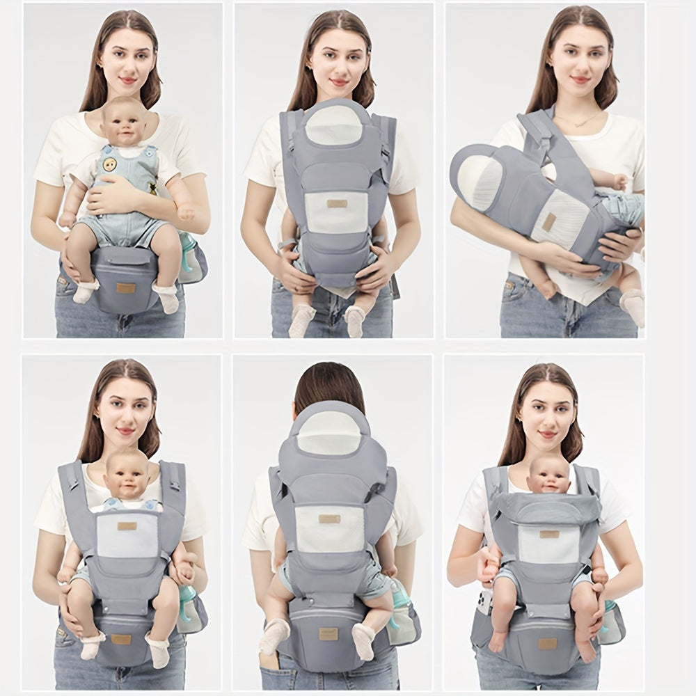 6-in-1 Ergonomic Baby Carrier with Hip Seat | Newborn to Toddler 0–48 Months | Breathable Mesh